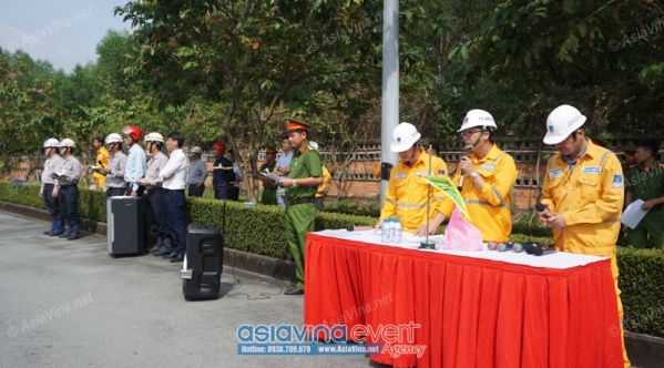 Lễ diễn tập Phương án Chữa cháy cứu nạn cứu hộ năm 2020 tại Công ty Cổ Phần China Steel & Nippon Steel Việt Nam